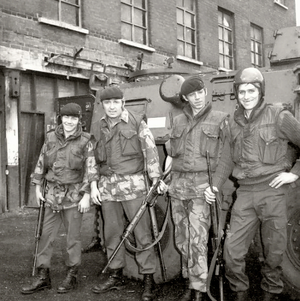 Cpl Jimmy Mathews And Crew Showing their Near Miss 1973 Belfast 01 Jpg